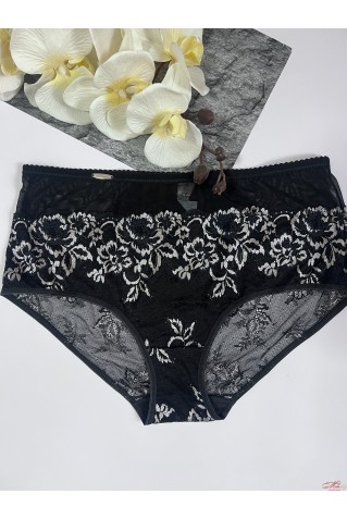 Трусики слипы из кружева и микросеточки Lanny Mode 51153